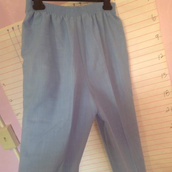 BRIGGS NEW YORK, pants w/pockets and elastic waist, 10P blue - Picture 4 of 8